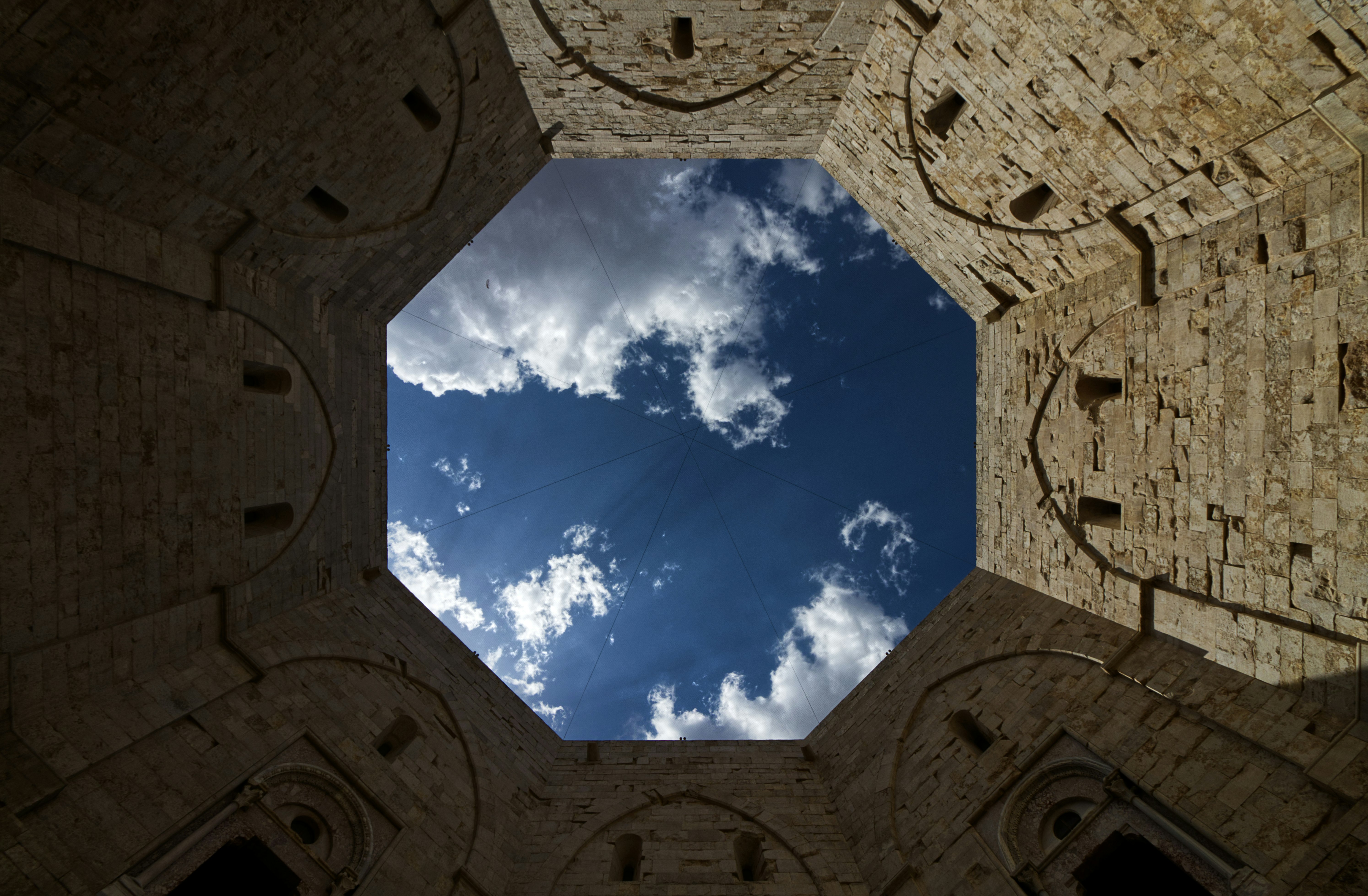 white clouds and blue sky